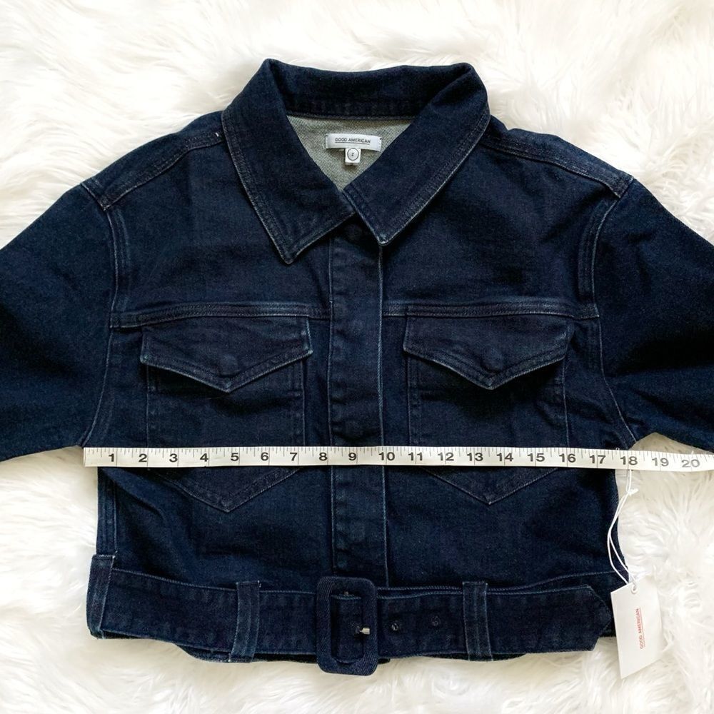 GOOD AMERICAN Cropped Denim Jacket! - Picture 3 of 7